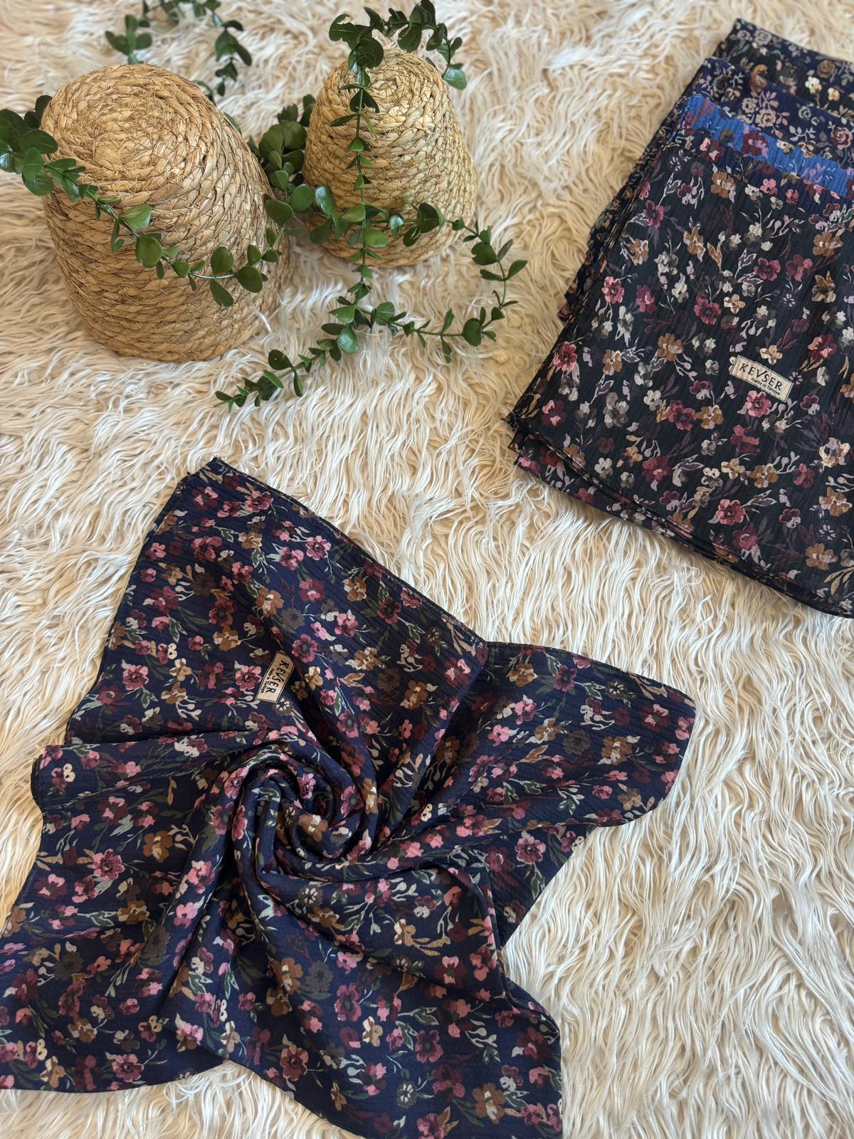Kevser Floral Desenli Eşarp - Görsel 2
